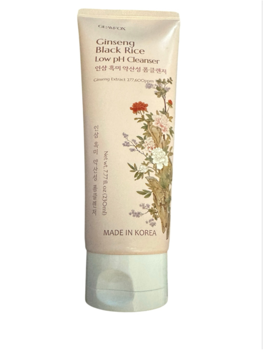 Face Cleanser Ginseng Black Rice Low pH Cleanser Glamfox KBeauty